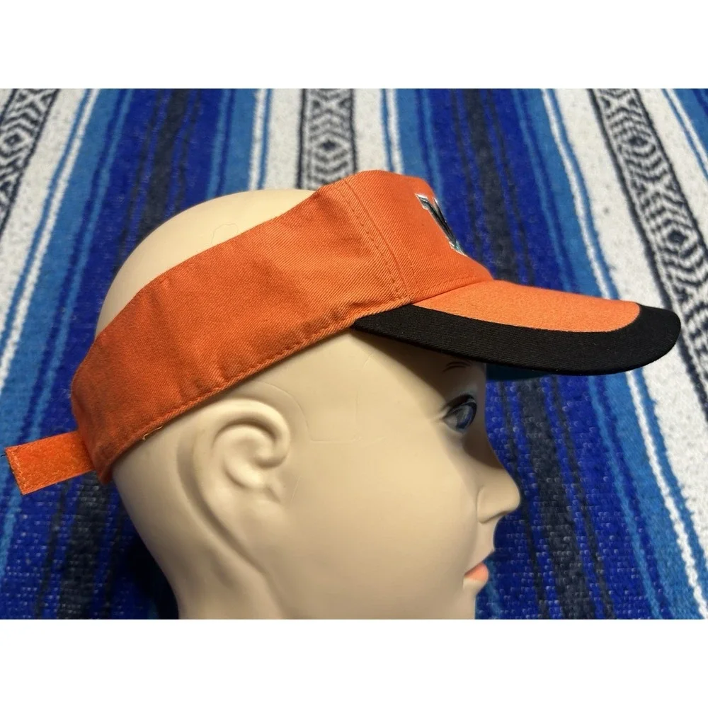 Y2K Miami Marlins MLB Baseball Visor Adjustable Budweiser Game Time Orange Teal